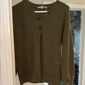 LOFT Green V-Neck Sweater